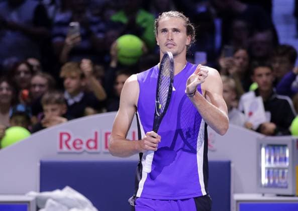 TENNIS - ATP, Tennis Herren Erste Bank Open VIENNA,AUSTRIA,21.OCT.24 - TENNIS - ATP World Tour, Erste Bank Open. Image shows the rejoicing of Alexander Zverev (GER).  GEPAxpictures xWalterxLuger