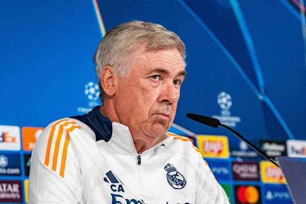 21 10 2024, Press conference before Real Madrid vs Borussia Dortmund, UEFA Champions League, Matchday 3 Carlo Ancelotti press conference, Real Madrid coach Copyright: xBahhoxKarax