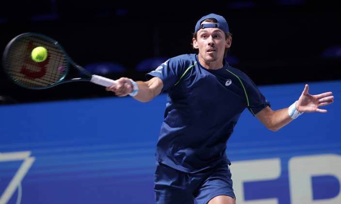 TENNIS - ATP, Tennis Herren Erste Bank Open VIENNA,AUSTRIA,22.OCT.24 - TENNIS - ATP World Tour, Erste Bank Open. Image shows Alex de Minaur (AUS).  GEPAxpictures xWalterxLuger