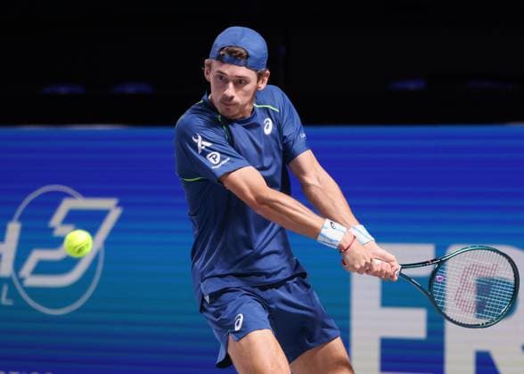Alex De Minaur AUS Tennis ERSTE BANK OPEN 2024 ATP 500 Stadthalle Vienna Austria 22 October 2024 Copyright: xJuergenxHasenkopfx