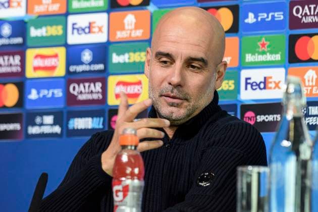 Manchester City FC Media Day Manchester City manager Pep Guardiola speaks during the Manchester City FC Media Day press conference, PK, Pressekonferenz ahead of the Manchester City FC v Sparta Prague UEFA Champions League match, at the Joie Stadium, Etihad Campus, Manchester, England, United Kingdom on 22 October 2024 Editorial use only. All images are copyright Every Second Media Limited. No images may be reproduced without prior permission. Copyright: xIMAGO EveryxSecondxMediax ESM-1179-0074
