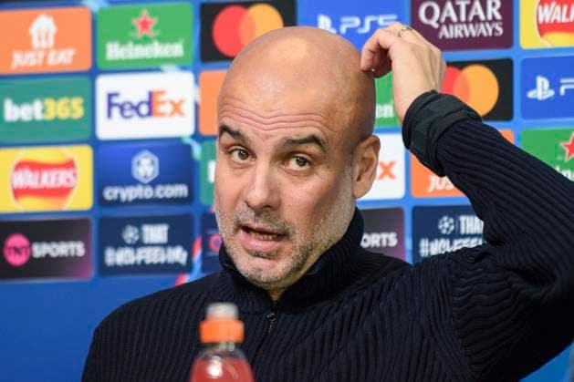 Manchester City FC Media Day Manchester City manager Pep Guardiola speaks and scratches his head during the Manchester City FC Media Day press conference, PK, Pressekonferenz ahead of the Manchester City FC v Sparta Prague UEFA Champions League match, at the Joie Stadium, Etihad Campus, Manchester, England, United Kingdom on 22 October 2024 Editorial use only. All images are copyright Every Second Media Limited. No images may be reproduced without prior permission. Copyright: xIMAGO EveryxSecondxMediax ESM-1179-0085