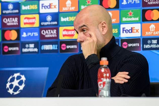 Manchester City FC Media Day Manchester City manager Pep Guardiola rubs his face during the Manchester City FC Media Day press conference, PK, Pressekonferenz ahead of the Manchester City FC v Sparta Prague UEFA Champions League match, at the Joie Stadium, Etihad Campus, Manchester, England, United Kingdom on 22 October 2024 Editorial use only. All images are copyright Every Second Media Limited. No images may be reproduced without prior permission. Copyright: xIMAGO EveryxSecondxMediax ESM-1179-0090