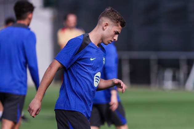 October 22, 2024, Sant Joan Despi, Barcelona, SPAIN: Fermin Lopez during the training day of FC Barcelona, Barca ahead UEFA Champions League, football match against Bayern Munich at Ciudad Esportiva Joan Gamper on October 22, 2024 in Sant Joan Despi, Barcelona, Spain. Sant Joan Despi SPAIN - ZUMAa181 20241022_zaa_a181_017 Copyright: xJavierxBorregox