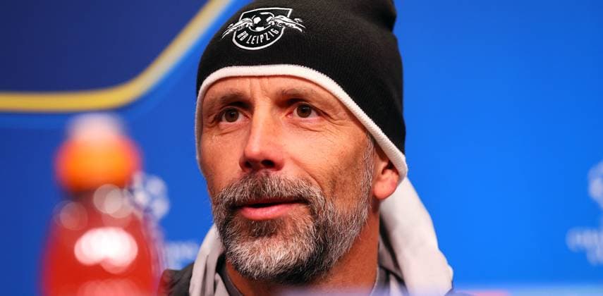RB Leipzig Press Conference Champions League Leipzig, 22 10 2024, RB Academy, Football, UEFA Champions League, Matchday 1, RB LEIPZIG vs FC LIVERPOOL on 23 10 2024 , Press Conference RB Leipzig , In the picture Coach Marco Rose RB Leipzig , Picture Point