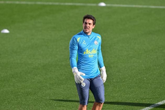 Manchester City UEFA Champions League training session Stefan Ortega of Manchester City during the Manchester City UEFA Champions League training session at Joie Stadium, Manchester, United Kingdom, 22nd October 2024 (Photo by Cody Froggatt News Images) Manchester Joie Stadium Greater Manchester United, ManU Kingdom Copyright: xCodyxFroggatt NewsxImagesx