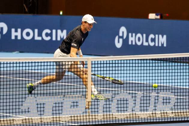Botic v de Zandschulp NED , Tennis, Swiss Indoors ATP World Tour 500 , 1 16 Finals Singles, 2024, Botic v de Zandschulp NED vs Alexander Bublik KAZ , 22 10 2024, St Jakobshalle, Basel, Switzerland Basel St Jakobshalle BS Switzerland Copyright: xGrantxHubbsx
