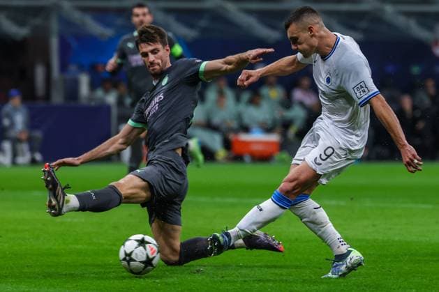 Ferran Jutgla of Club Brugge KV seen in action during UEFA Champions League 2024 25 League Phase - Matchday3 football match between AC Milan and Club Brugge KV at San Siro Stadium  Copyright: xFabrizioxCarabelli IPAxSportx xix xx IPA_50852434 IPA_Agency_IPA50852434