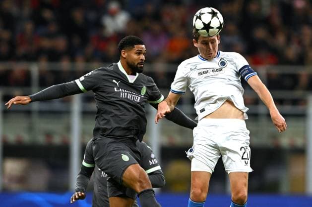 Ad Milano 22 10 2024 - Champions League Milan-Club Brugge foto Andrea Diodato Image nella foto: Ruben Loftus-Cheek-Hans Vanaken 