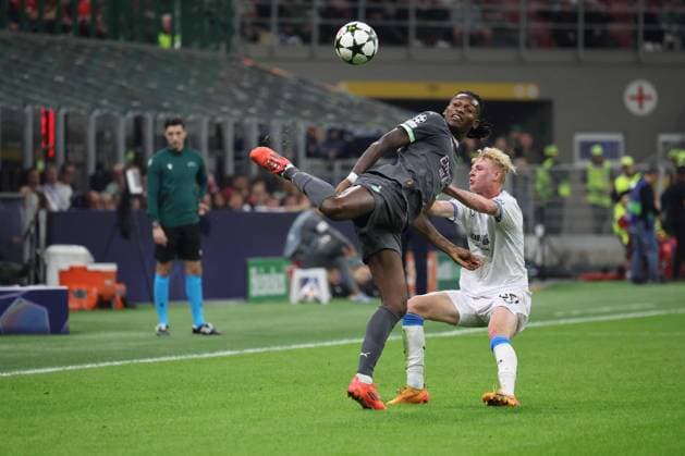 October 22, 2024, Milano, Milano, ITALIA: During the Champions League match 22 10 2024 Football match between AC Milan vs Club Brugge FC at the San Siro stadium Milan.In the photo: Rafael Leao of Milan AC Milano ITALIA - ZUMAs236 20241022_aap_s236_028 Copyright: xFabioxSassox