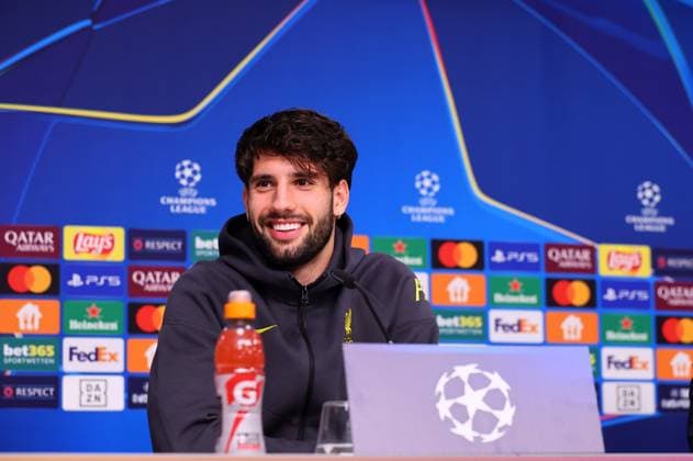Liverpool FC Press Conference Champions League Leipzig, 22 10 2024, Red Bull Arena, Football, UEFA Champions League, Matchday 1, RB LEIPZIG vs FC LIVERPOOL on 23 10 2024 , Press Conference Liverpool FC , In the picture Dominik Szoboszlai Liverpool Player , Picture Point