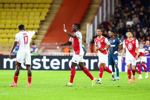 Fußball, CL, AS Monaco - Roter Stern Belgrad 22nd October 2024 - UEFA CHAMPIONS LEAGUE - J3 - SEASON 2024 2025 - AS MONACO vs CRVENA ZVEZDA - STADE LOUIS II The happiness of embolo (breel) after he scores his goal MONACO MONACO Copyright: xSPORTPIXPRESSx xFREDxPORCUx