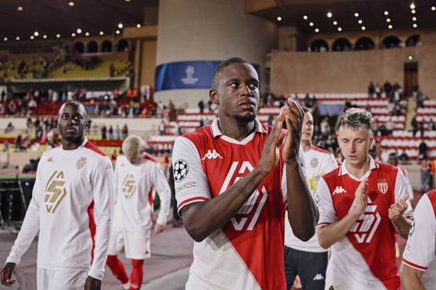 Fußball, CL, AS Monaco - Roter Stern Belgrad joy after victory Midfielder ZAKARIA Denis (AS Monaco). AS Monaco vs Red Star Belgrade - Crvena Zvezda - UEFA Champions League in Stade Louis II, MONACO, on October 22, 2024. FOOTBALL: C1 - AS Monaco vs Red Star Belgrade - Crvena zvezda - UEFA Champions League - 10 22 24 FredDides Panoramic 