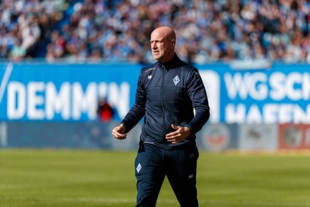 Coach Marco Antwerpen Mannheim GER, FC Hansa Rostock vs SV Waldhof Mannheim, Soccer, 3 Liga, Matchday 5, Season 2024 2025, 14 09 2024 Rostock Ostseestadion Mecklenburg Vorpommern Germany