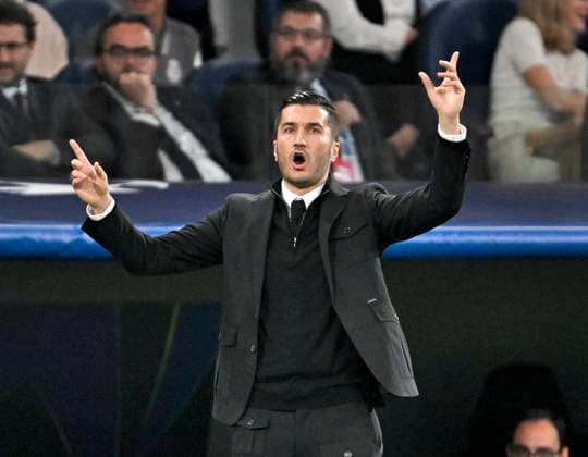 22 10 2024, Football UEFA Champions League 2024 2025, Matchday 3, Real Madrid Borussia Dortmund, at Estadio Santiango Bernabeu in Madrid Spain , Coach Nuri Sahin Borussia Dortmund sicced DFL and DFB regulations prohibit any use of photographs as image sequences and or quasi video