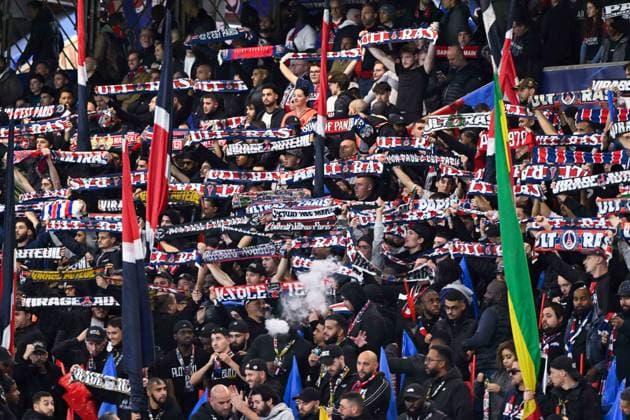 Fans of PSG during the UEFA Champions League match between Paris Saint Germain and PSV Eindhoven at Parc Des Princes on October 22, 2024 in Paris, France. ( Photo by federico pestellini panoramic ) - FOOTBALL : PSG vs PSV - Ligue des Champions - 22 10 2024 FedericoPestellini Panoramic 