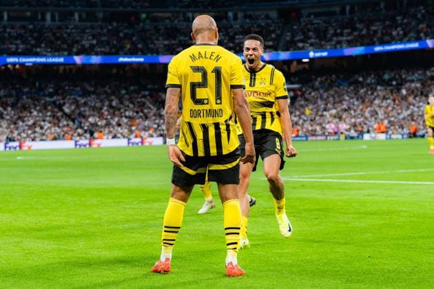 22 10 2024, Real Madrid vs Borussia Dortmund, UEFA Champions League, Matchday 3 Goal for 0 1 by Donyell Malen Borussia Dortmund, 21 Copyright: xBahhoxKarax
