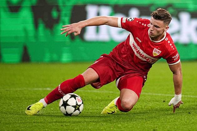 Stuttgart s Ermedin Demirovic during the Uefa Champions League soccer match, between Juventus and Stuttgart at the Allianz Stadium in Turin, north west Italy - Tuesday, October 22, 2024. - Soccer  Copyright: xMarcoxAlpozzi LaPressex