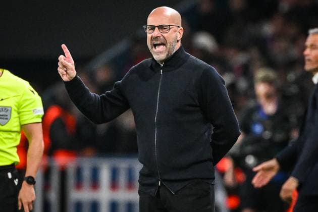 October 22, 2024, Paris, France, France: Peter BOSZ of PSV Eindhoven during the UEFA Champions League, League Phase MD3 match between Paris Saint-Germain and PSV Eindhoven at Parc des Princes Stadium on October 22, 2024 in Paris, France. Paris France - ZUMAm308 20241022_zsp_m308_003 Copyright: xMatthieuxMirvillex