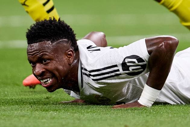 Vinicius Jr of Real Madrid CF Real Madrid v Borusssia Dortmund, La Liga, Football, Santiago Bernabeu Stadium, Madrid, Spain - 22 Oct 2024  Copyright: xRubenxAlbarran Shutterstockx 14805565ao