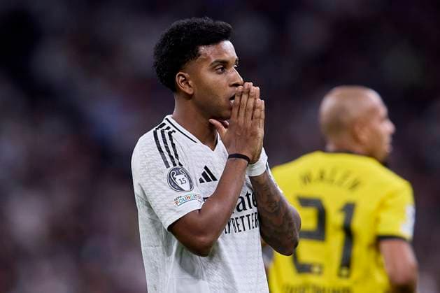 October 22, 2024, Madrid, Madrid, Spain: Rodrygo Goes of Real Madrid CF during the UEFA Champions League football match between Real Madrid CF and Borussia Dortmund at Santiago Bernabeu Stadium in Madrid, Spain, October 22, 2024 Madrid Spain - ZUMAa206 20241022_zsp_a206_005 Copyright: xRubenxAlbarranx