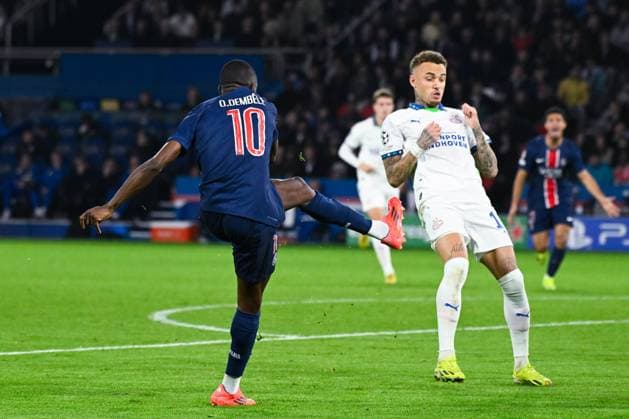 Ousmane DEMBELE ( 10 - PSG ) during the UEFA Champions League match between Paris Saint Germain and PSV Eindhoven at Parc Des Princes on October 22, 2024 in Paris, France. ( Photo by federico pestellini panoramic ) - FOOTBALL : PSG vs PSV - Ligue des Champions - 22 10 2024 FedericoPestellini Panoramic 