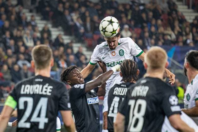 SOCCER - UEFA CL, Sturm vs Sporting KLAGENFURT,AUSTRIA,22.OCT.24 - SOCCER - UEFA Champions League, SK Sturm Graz vs Sporting CP. Image shows Francisco Trincao (Sporting Lissabon).  GEPAxpictures xMatthiasxTrinkl