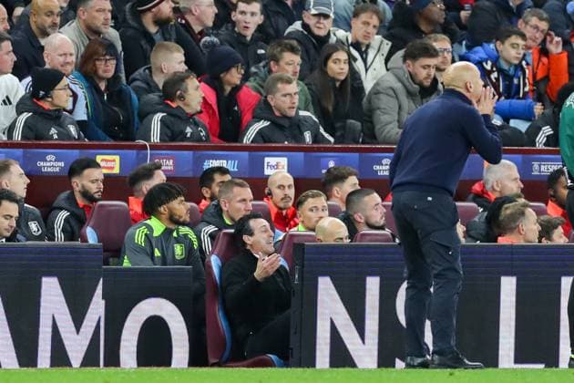 Aston Villa FC v Bologna FC 1909 Aston Villa Manager Unai Emery reacts on bench during the Aston Villa FC v Bologna FC 1909 UEFA Champions League Round 1 match at Villa Park, Birmingham, England, United Kingdom on 22 October 2024 Editorial use only. All images are copyright Every Second Media Limited. No images may be reproduced without prior permission. Copyright: xIMAGO EveryxSecondxMediax ESM-1181-0038