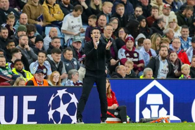 Aston Villa FC v Bologna FC 1909 Aston Villa Manager Unai Emery gestures during the Aston Villa FC v Bologna FC 1909 UEFA Champions League Round 1 match at Villa Park, Birmingham, England, United Kingdom on 22 October 2024 Editorial use only. All images are copyright Every Second Media Limited. No images may be reproduced without prior permission. Copyright: xIMAGO EveryxSecondxMediax ESM-1181-0039
