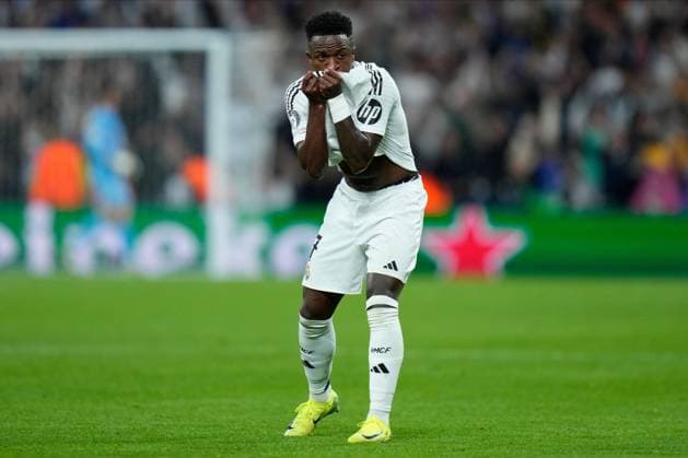 Vinicius Junior of Real Madrid CF Real Madrid v Borussia Dortmund, UEFA Champios League match, date 3. Football, Santiago Bernabeu Stadium, Madrid, Spain - 22 Oct 2024 Editorial use only  Copyright: xPressinphoto Shutterstockx 14806059al