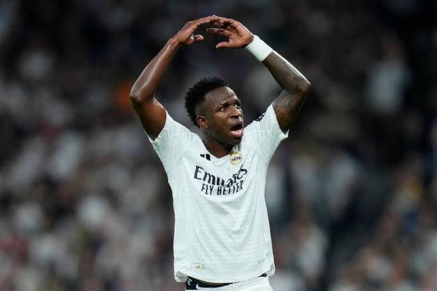 Vinicius Junior of Real Madrid CF Real Madrid v Borussia Dortmund, UEFA Champios League match, date 3. Football, Santiago Bernabeu Stadium, Madrid, Spain - 22 Oct 2024 Editorial use only  Copyright: xPressinphoto Shutterstockx 14806059ai