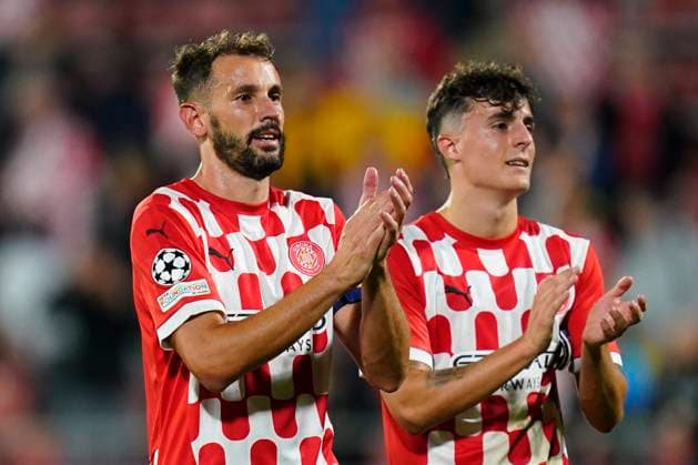 ESP: Girona FC v SK Slovan Bratislava. UEFA Champions League match. Date 3 Cristhian Stuani of Girona FC celebrates at full time during the UEFA Champions League match, date 3 between Girona FC and SK Slovan Bratislava played at Montilivi Stadium on October 22, 2024 in Girona, Spain. kpng Copyright: xSergioxRuizx xImagox PS_241022_GIR_SLO_047