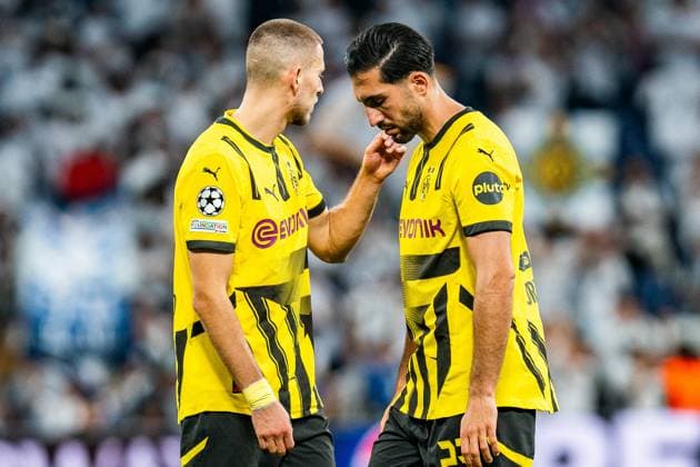22 10 2024, Real Madrid v Borussia Dortmund, UEFA Champions League, Matchday 3 Sadness and disappointment at Waldemar Anton Borussia Dortmund, 3 Emre Can Borussia Dortmund, 23 Copyright: xBahhoxKarax