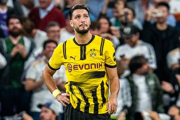 22 10 2024, Real Madrid vs Borussia Dortmund, UEFA Champions League, Matchday 3 Sadness and disappointment at Ramy Bensebaini Borussia Dortmund, 5 Copyright: xBahhoxKarax