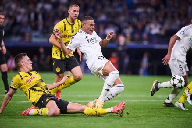 UEFA Champions League soccer match Real Madrid vs Borussia Dortmund at Santiago Bernabeu stadium in Madrid, Spain 22 October 2024 Kylian Mbappe 900 Cordon Press  900 CordonxPress LOF - UEFA Champions League Real Madrid vs Borussia Dortmund
