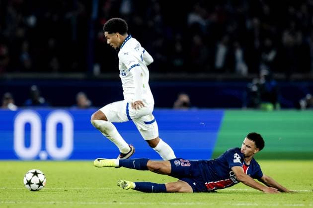 PARIS - Malik Tillman of PSV Eindhoven and Warren Zaire-Emery of Paris Saint-Germain (l-r) during the UEFA Champions League match between Paris Saint Germain and PSV Eindhoven at Parc des Princes on Oct. 22, 2024 in Paris, France. ANP ROBIN VAN LONKHUIJSEN UEFA Champions League 2024 25 xVIxANPxSportx xxANPxIVx 511591068 originalFilename: 511591068.jpg