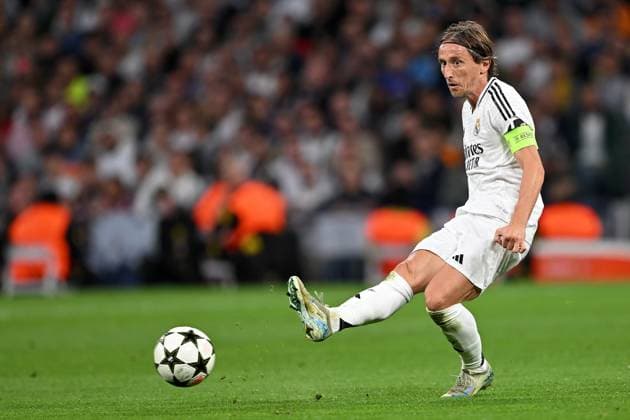 Madrid, Estadio Santiago Bernabeu, 22 10 24, GER, Men, UEFA Champions League, Season 2024 2025, Real Madrid Borussia Dortmund Picture Luka MODRIC Real Madrid Only for editorial use UEFA regulations prohibit any use of photographs as image sequences and or quasi video Spain