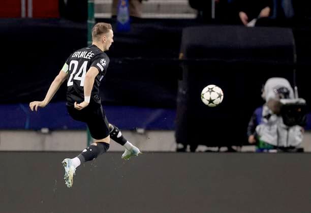 SOCCER - UEFA CL, Sturm vs Sporting KLAGENFURT,AUSTRIA,22.OCT.24 - SOCCER - UEFA Champions League, SK Sturm Graz vs Sporting CP. Image shows Dimitri Lavalee (Sturm).  GEPAxpictures xHansxOberlaender