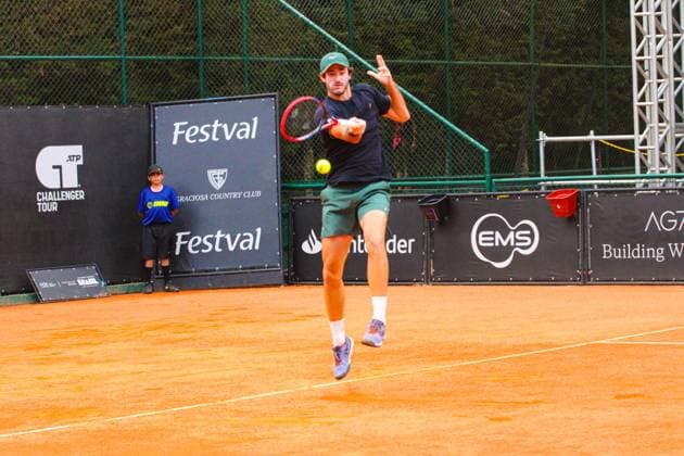Brazilians Mateus Alves and Gustavo Heide advance in the ATP, Tennis Herren Challenger in Curitiba CURITIBA (PR) 10 22 2024- TENNIS ATP CHALLENGER CURITIBA MATEUS ALVES GUSTAVO HEIDE- Tennis player Gustavo Heide, during the first round match on the courts of Graciosa Country Club, in the city of Curitiba, this Tuesday, October 22, 2024. (Foto: Edson De Souza Thenews2 imago images) SPO  Copyright: xEdsonxTeodoroxDexSouzax