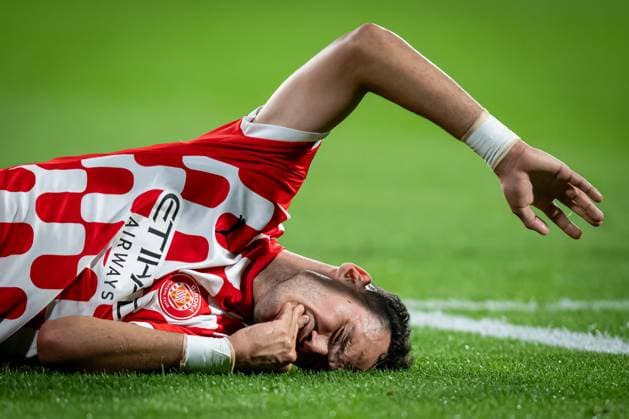 Sport Bilder des Tages Girona FC Vs Slovan Bratislava in Barcelona, Spain - 22 Oct 2024 Arnau Martinez (Girona FC) looks dejected during the UEFA Champions League match between Girona FC and Slovan Bratislava at Estadi Municipal de Montilivi. Final Score: Girona FC 2;0 Slovan Bratislava Barcelona Spain Copyright: xFelipexMondinox xSOPAxImagesx SP0479-0573