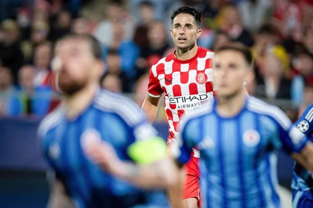 October 22, 2024, Barcelona, Spain: Juan Pedro Ramirez (Girona FC) seen during the UEFA Champions League match between Girona FC and Slovan Bratislava at Estadi Municipal de Montilivi. Final Score: Girona FC 2;0 Slovan Bratislava Barcelona Spain - ZUMAs197 20241022_aaa_s197_407 Copyright: xFelipexMondinox
