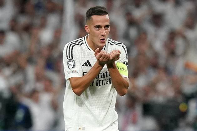 Champions League - Real Madrid v Borussia Dortmund Real Madrid CF s Lucas Vazquez celebrates goal during Champions League match Real Madrid v Borussia Dortmund on October 22, 2024 in Madrid, Spain. Photo by Acero AlterPhotos ABACAPRESS.COM Madrid Spain  Copyright: xAcero AlterPhotos ABACAx
