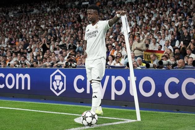 Champions League - Real Madrid v Borussia Dortmund Real Madrid CF s Vinicius Junior during Champions League match Real Madrid v Borussia Dortmund on October 22, 2024 in Madrid, Spain. Photo by Acero AlterPhotos ABACAPRESS.COM Madrid Spain  Copyright: xAcero AlterPhotos ABACAx