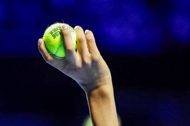 Match ball, ball boy, ball, tennis ball , Tennis, Swiss Indoors ATP World Tour 500 , 1 16 Finals Singles, 2024, Felix Auger Aliassime CAN vs Sebastian Baez ARG , 23 10 2024, St Jakobshalle, Basel, Switzerland Basel St Jakobshalle BS Switzerland Copyright: xGrantxHubbsx
