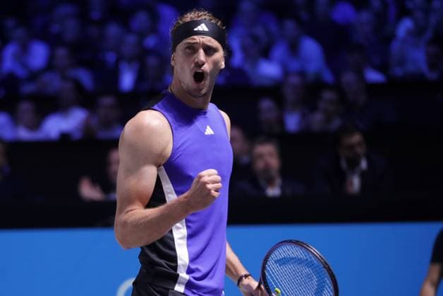 TENNIS - ATP, Tennis Herren Erste Bank Open VIENNA,AUSTRIA,23.OCT.24 - TENNIS - ATP World Tour, Erste Bank Open. Image shows the rejoicing of Alexander Zverev (GER).  GEPAxpictures xWalterxLuger