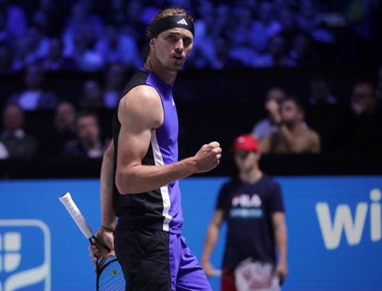 TENNIS - ATP, Tennis Herren Erste Bank Open VIENNA,AUSTRIA,23.OCT.24 - TENNIS - ATP World Tour, Erste Bank Open. Image shows the rejoicing of Alexander Zverev (GER).  GEPAxpictures xWalterxLuger