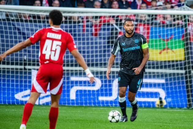Jonathan Tah (Bayer Leverkusen) FOOTBALL : Stade Brestois vs Bayer Leverkusen - Ligue des Champions - 3ére Journée - 23 10 2024 BaptisteAutissier Panoramic 