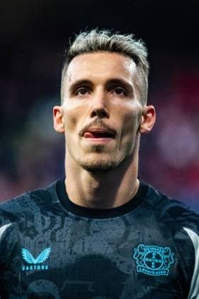 Alejandro Grimaldo (Bayer Leverkusen) FOOTBALL : Stade Brestois vs Bayer Leverkusen - Ligue des Champions - 3ére Journée - 23 10 2024 BaptisteAutissier Panoramic 