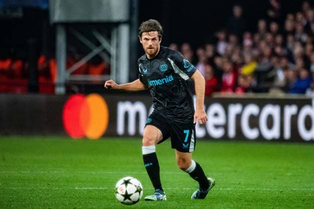 Jonas Hofmann (Bayer Leverkusen) FOOTBALL : Stade Brestois vs Bayer Leverkusen - Ligue des Champions - 3ére Journée - 23 10 2024 BaptisteAutissier Panoramic 