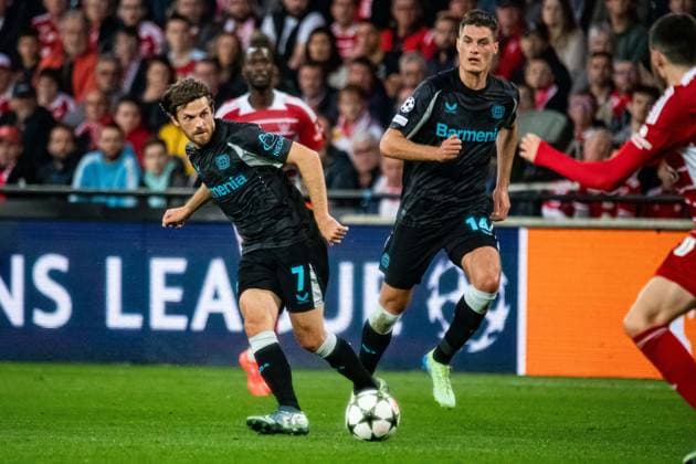 Jonas Hofmann (Bayer Leverkusen) FOOTBALL : Stade Brestois vs Bayer Leverkusen - Ligue des Champions - 3ére Journée - 23 10 2024 BaptisteAutissier Panoramic 